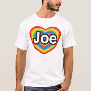 Camiseta Amo a Joe. Te amo Joe. Corazón