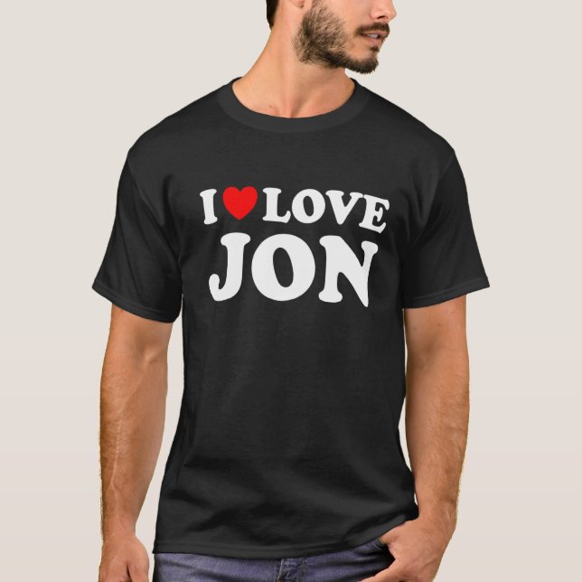 Camiseta Amo a Jon I Heart Jon (Anverso)