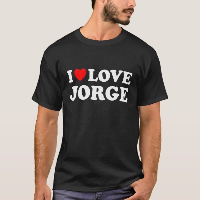 Camiseta Amo a Jorge Me encanta Jorge (Anverso)