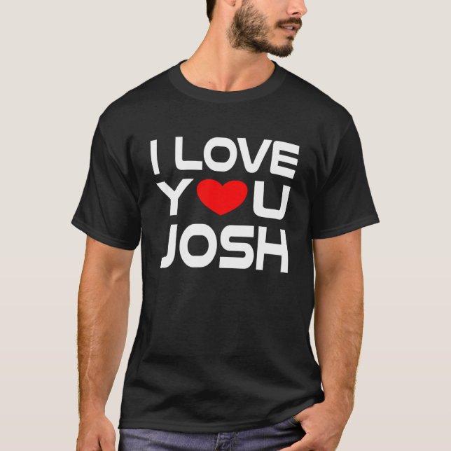 Camiseta Amo a Josh Red Heart por decir Miel te amo (Anverso)