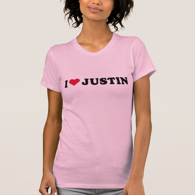 CAMISETA AMO A JUSTIN (Anverso)