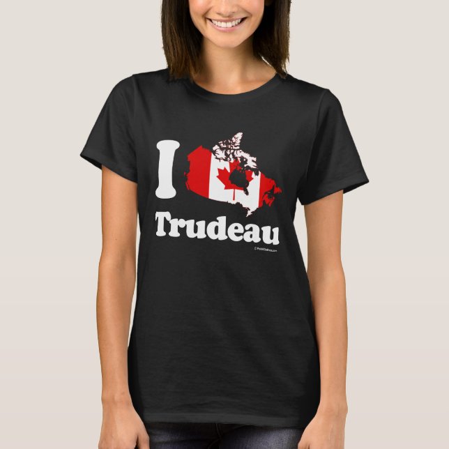 Camiseta Amo a Justin Trudeau (Anverso)
