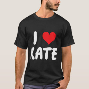 Camiseta Amo a Kate - Corazón - Nombre