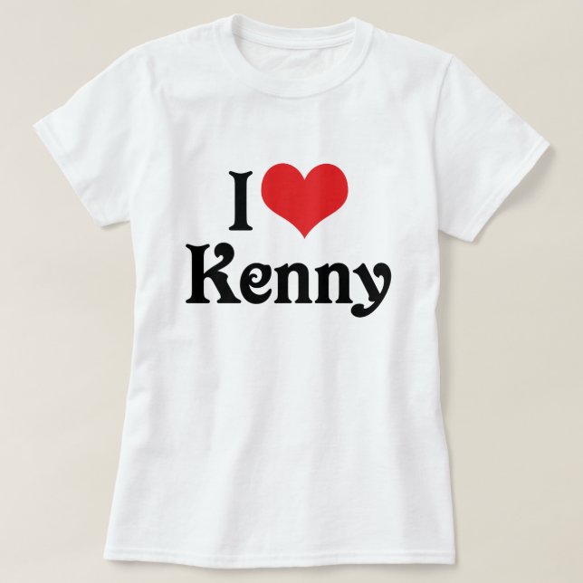 Camiseta Amo a Kenny (Diseño del anverso)