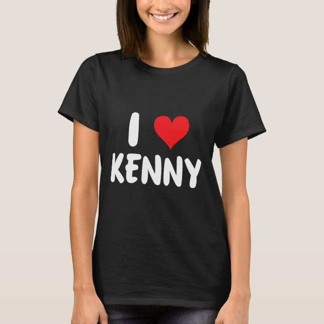 Camiseta Amo a Kenny - Corazón - Nombre  (Anverso)