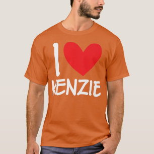 Camiseta Amo a Kenzie Nombre Chica Personalizada Mujer BFF 