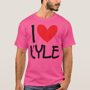 Camiseta Amo a Kyle Nombre Hombres Personalizados Guy BFF A