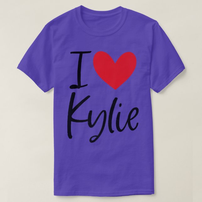 Camiseta Amo a Kylie Nombre Chica personalizada Mujer BFF F (Diseño del anverso)