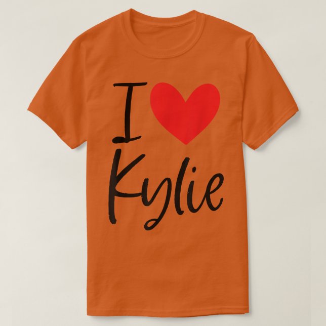 Camiseta Amo a Kylie Nombre Chica personalizada Mujer BFF F (Diseño del anverso)