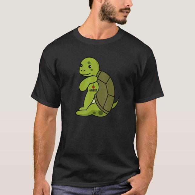 Camiseta Amo a la abuela Tattoo Turtle Abuela Mascota (Anverso)