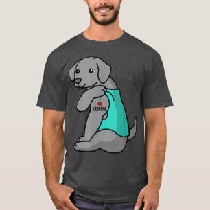 Camiseta Amo a la abuela Tattoo Weimaraner Perro Abuela