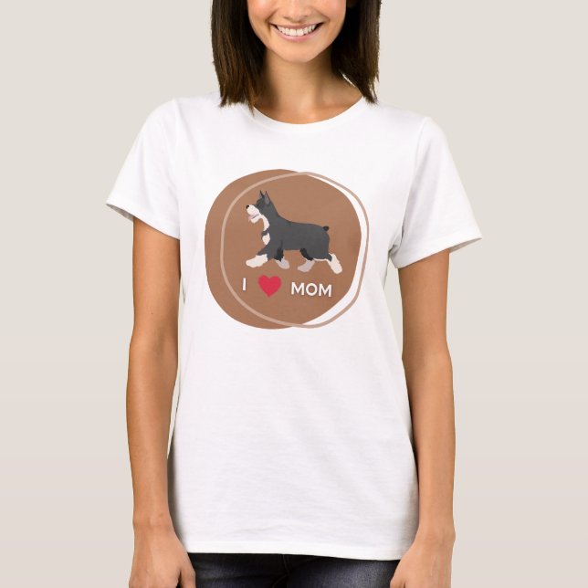 Camiseta Amo a la mamá Schnauzer (Anverso)