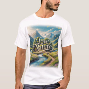 Camiseta Amo a la Naturaleza -para los amantes de las avent