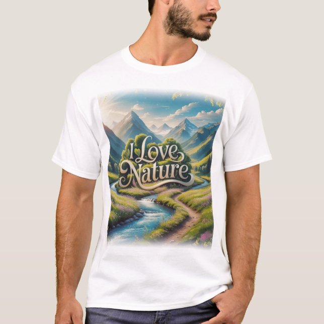 Camiseta Amo a la Naturaleza -para los amantes de las avent (Anverso)