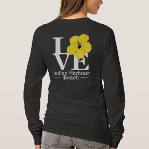 Camiseta AMO a la playa india Harbor Yellow Hibiscus