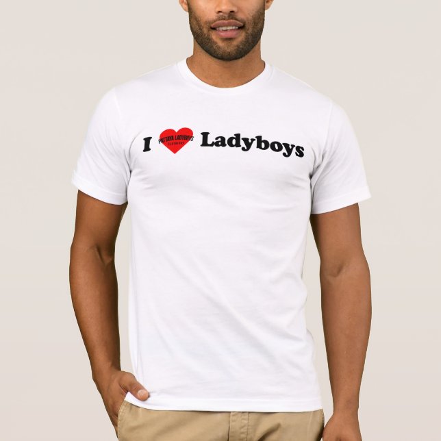 Camiseta Amo a Ladyboys (Anverso)