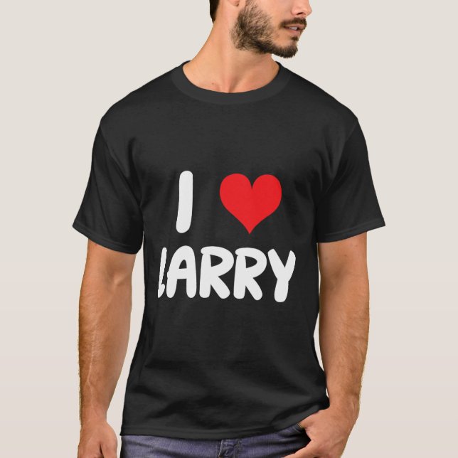 Camiseta Amo a Larry - Corazón - Nombre (Anverso)