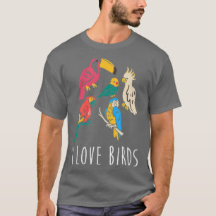 Camiseta Amo a las Aves Parrot Cockatiel Jungle Tropical