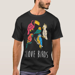 Camiseta Amo a las Aves Parrot Cockatiel Jungle Tropical