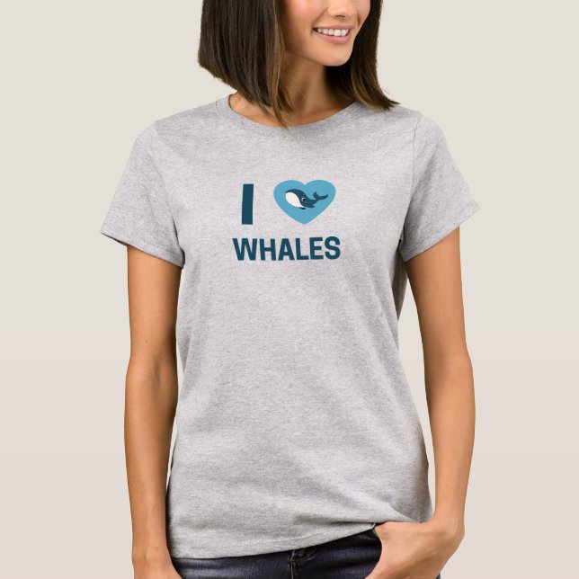 Camiseta Amo a las ballenas (Anverso)