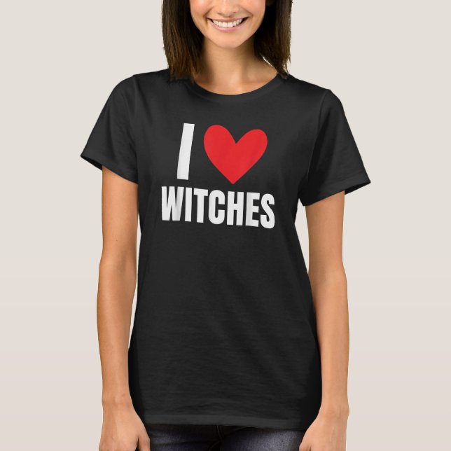 Camiseta Amo a las brujas Halloween Sasuy Costume Broom Muj (Anverso)