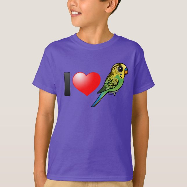 Camiseta Amo a las Budgies (Anverso)