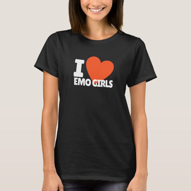 Camiseta Amo a las chicas Emo Corazón Egirl (Anverso)