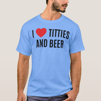 Camiseta Amo a las chicas y la cerveza Retro