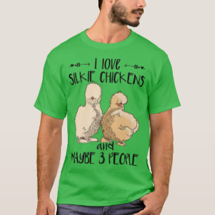 Camiseta Amo a las gallinas de seda Gracioso agricultor Sil