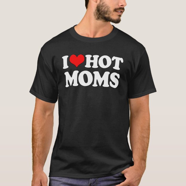 Camiseta Amo a las mamás calientes El día de la madre diver (Anverso)