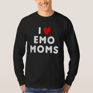 Camiseta Amo A Las Mamás De Emo El Corazón Rojo Gracioso 1