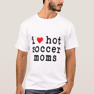 Camiseta Amo a las mamás de fútbol calientes divertido amor