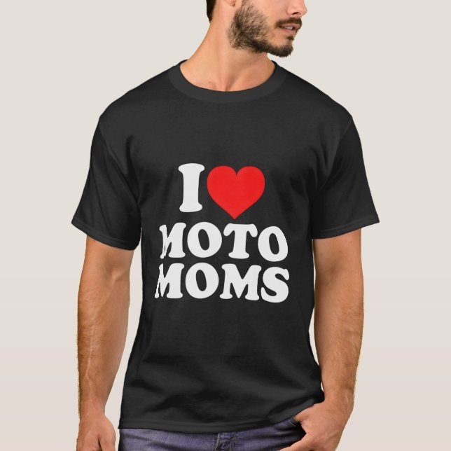 Camiseta Amo a las mamás de Moto (Anverso)