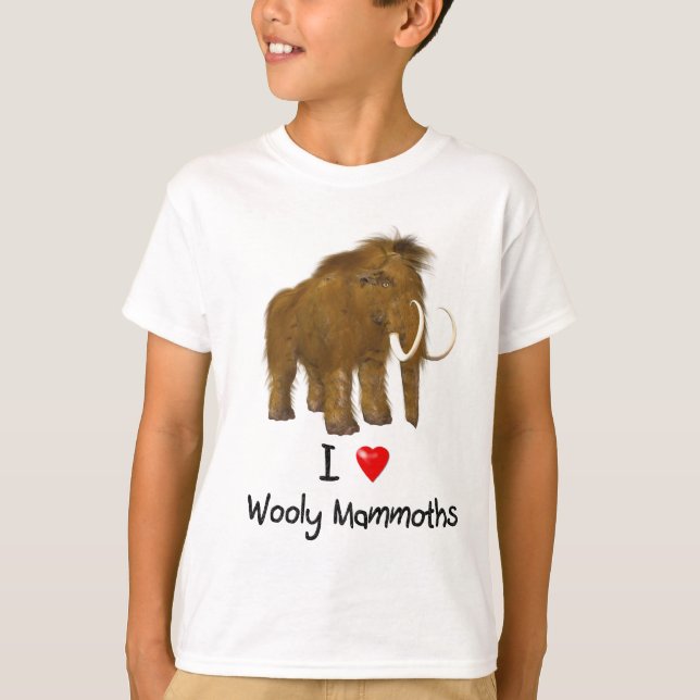 Camiseta "Amo a las mamut lúgubres" Mamut lana (Anverso)