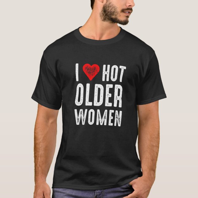 Camiseta Amo a las mujeres de edad avanzada (Anverso)