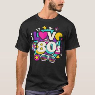 Camiseta Amo a las mujeres retro Fiestas de los años 80