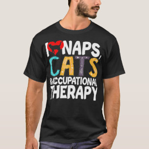 Camiseta Amo A Las Napas Gatos Y Mascota De Terapia Ocupaci