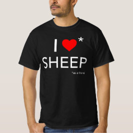 Camiseta Amo a las ovejas (como amigo)