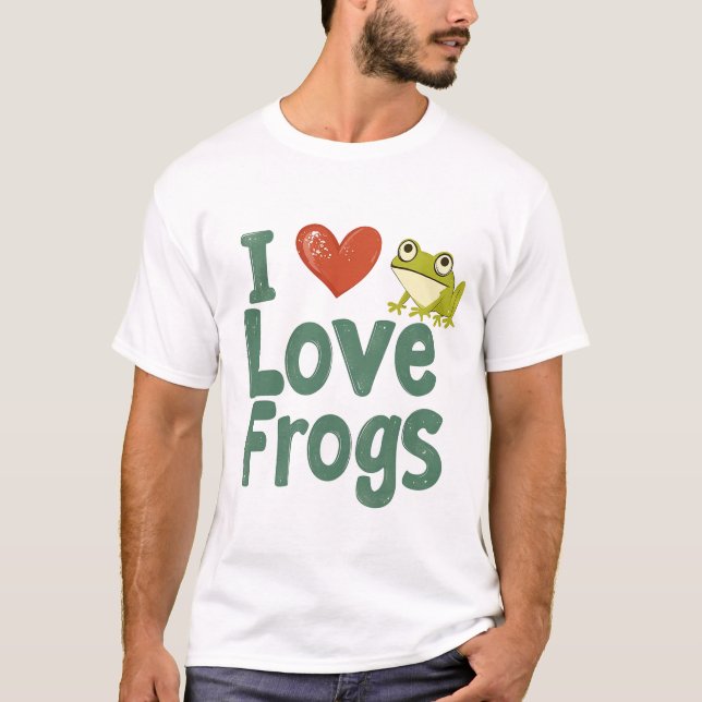 Camiseta Amo a las ranas  (Anverso)