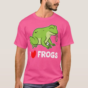 Camiseta Amo a las ranas de la rana linda
