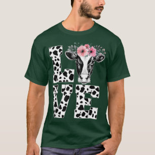 Camiseta Amo a las vacas divertidas mujeres agricultoras de