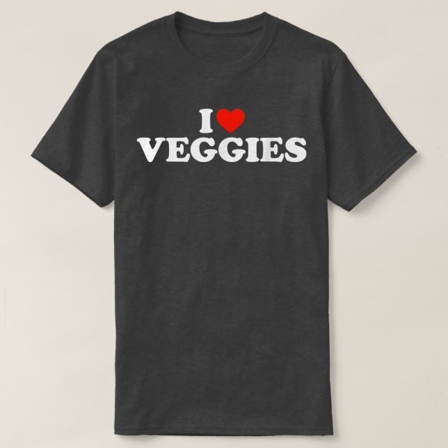 Camiseta Amo A Las Vegetarianas Graciosas Vegetarianas Amo  (Diseño del anverso)