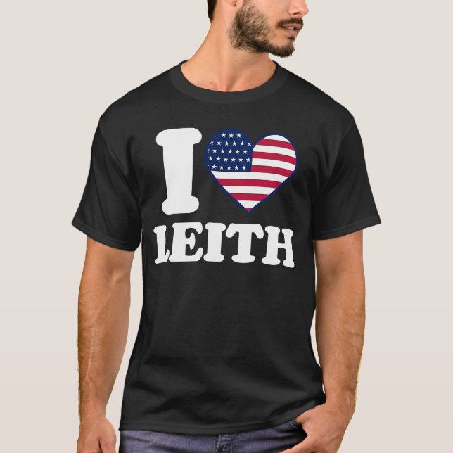 Camiseta Amo a Leith y corazón a Leith (Anverso)