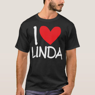 Camiseta Amo a Linda Nombre Corazón Chica Personalizada Muj