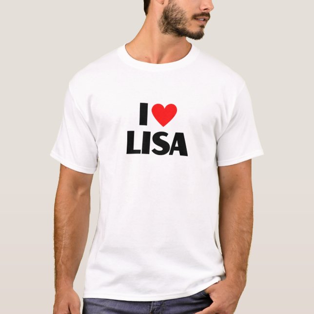 Camiseta Amo a Lisa - Yo Corazón a Lisa (Anverso)