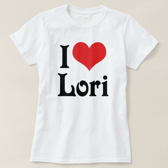 Camiseta Amo a Lori (Diseño del anverso)
