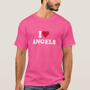 Camiseta Amo a los ángeles que los ángeles del corazón añor