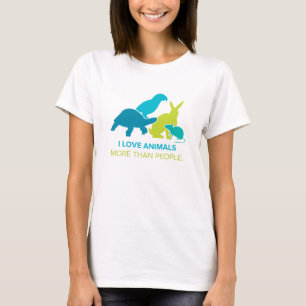 Camiseta amo a los animales más que a las personas