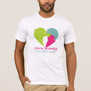 Camiseta amo a los animales más que a las personas
