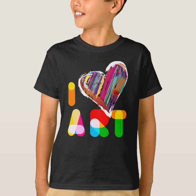 Camiseta Amo a los artistas de arte arte creativo (Anverso)